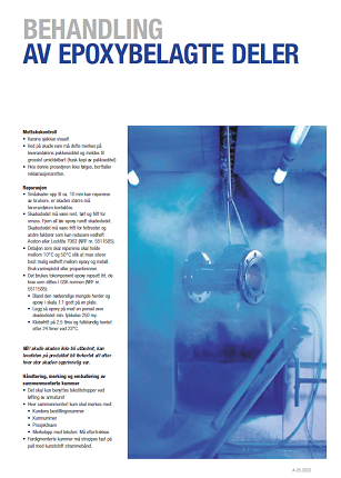 Behandling av epoxybelagte deler